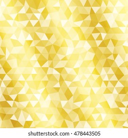 Polygon background yellow gold color. Vector illustration. Square banner. To implement your design ideas, business subjects, successful presentations. 