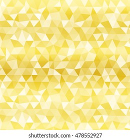 Polygon background yellow gold color. Vector illustration. Square banner. To implement your design ideas, business subjects, successful presentations. Wallpaper for greeting card