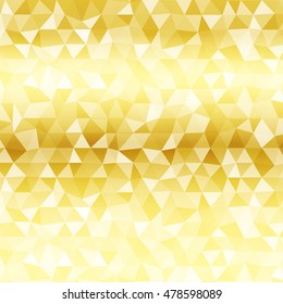 Polygon background yellow gold color. Vector illustration. Square banner. To implement your design ideas, business subjects, successful presentations. Wallpaper for greating card