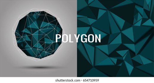 Polygon Background,vector illustration,Polygon circle style