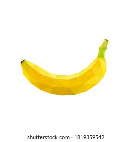Polygon banana art image. vector illustration