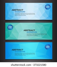 polygon banner with Abstract banner blue banner vector illustration, banner template,Abstract geometric triangular banners,banners collection