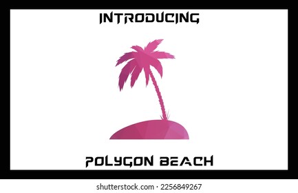 playa de polígono de color rosa.