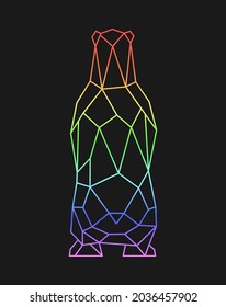 Polygonbär. Low-Poly-Tier. Geometrisches Logo-Symbol. Dreieck-Grafik