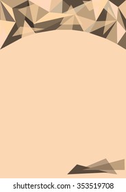 polygon beautiful cream background for design