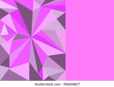 polygon beautiful pink background for design