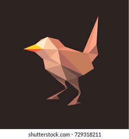 Polygon bird illustration low poly vector design modern art