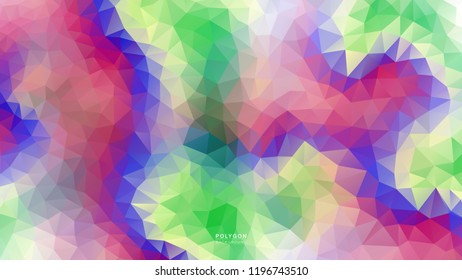 Polygon Blue Green Twiss. Polygonal Hex color Gradient for Background. Texture Background. Vector Illustration EPS10 file.