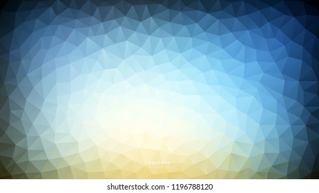 Polygon Blue Warm Light. Polygonal Hex color Gradient for Background. Texture Background. Vector Illustration EPS10 file.