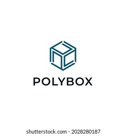 polygon box modern simple design