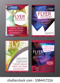 Polygon Brochure Flyer, magazine cover brochure template design for business education presentation, Editable vector illustration