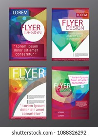 Polygon Brochure Flyer, magazine cover brochure template design for business education presentation, Editable vector illustration