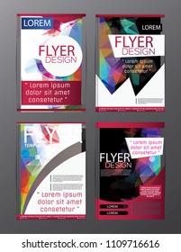 Polygon Brochure Flyer, magazine cover brochure template design for business education presentation, Editable vector illustration