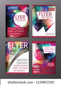 Polygon Brochure Flyer, magazine cover brochure template design for business education presentation, Editable vector illustration