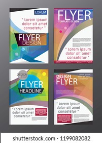 Polygon Brochure Flyer, magazine cover brochure template design for business education presentation, Editable vector illustration
