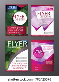 Polygon Brochure Flyer, magazine cover brochure template design for business education presentation, Editable vector illustration