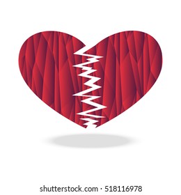 Polygon broken heart