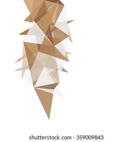 Polygon brown and white  for background