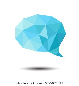 Polygon Bubble Icon on white background