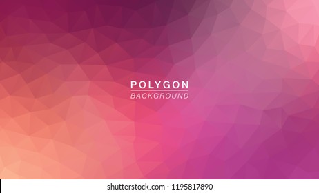 Polygon Burry Purple Orange. Polygonal Gradient for Background. Vector Illus EPS10
