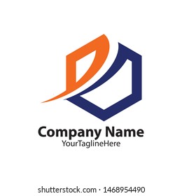 polygon business logo vector image