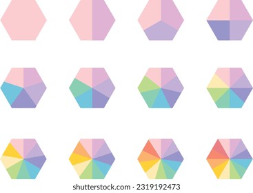 polygon chart vector image or clipart