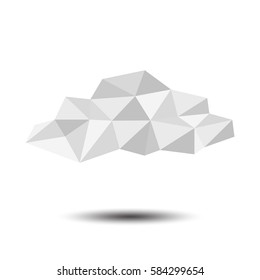 Polygon Cloud Icon on white background