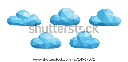 polygon clouds bundle collection set
