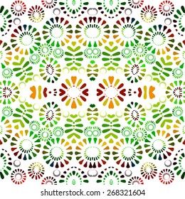 Polygon color circle seamless background, EPS8 - vector graphics.
