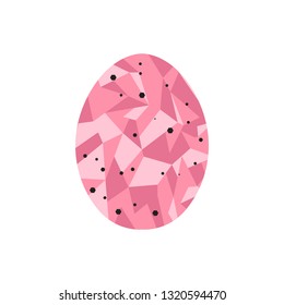 Polygon colored easter egg. Vector illustration design