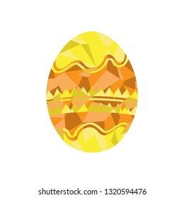 Polygon colored easter egg. Vector illustration design