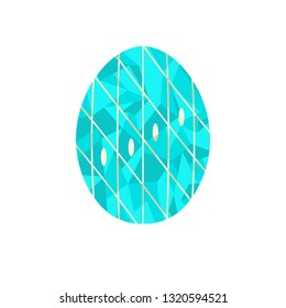 Polygon colored easter egg. Vector illustration design