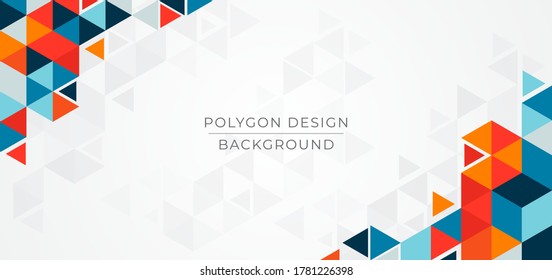 Polygon colorful design triangle shape pattern with space for content. vector illustration.