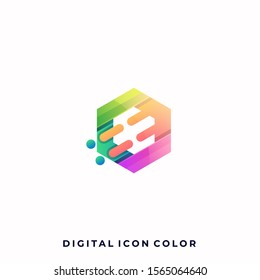 Polygon Colorful Illustration Vector Design Template. Suitable for Creative Industry, Multimedia, entertainment, Educations, Shop, and any related business