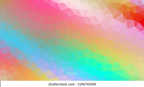 Polygon Colorful Time. Polygonal Hex color Gradient for Background. Texture Background. Vector Illustration EPS10 file.