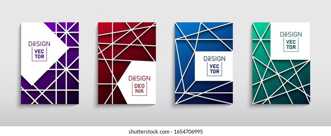 Polygon cover background. Intersecting cross line brochure. Geometric polygons poster. Abstract creative vector illustration for banner, cover, template, poster, layout, flyer, brochure, presentation.