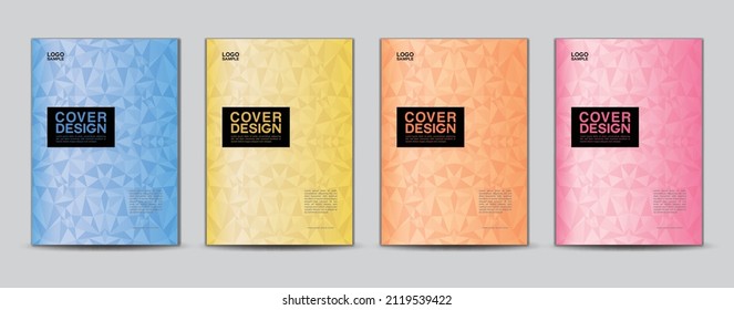 Polygon Cover design template vector, Business annual report cover design, flyer template, Brochure cover, book, presentation, vector vertical orientation, abstract polygon backgrounds