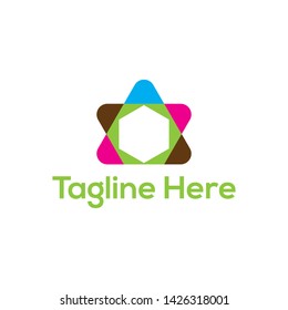 Polygon Creative Icon Logo Design