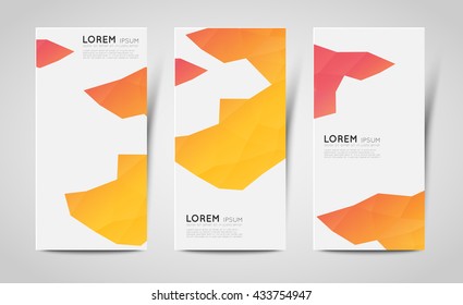 polygon crystal banners collection, design element