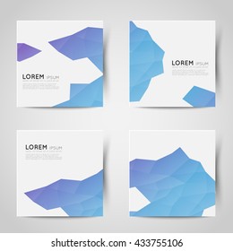 polygon crystal banners collection, design element