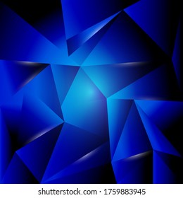polígono color de vector azul oscuro color de fondo de diamante arte triángulo abstracto