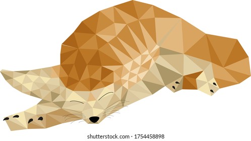 Polygon desert fox vector design art abstract graphic illustration drawing decoration decorative pattern 