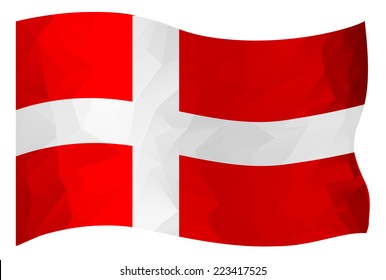 Polygon design of Sweden flag 