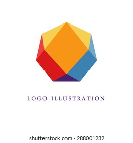 Polygon diamond logo illustration