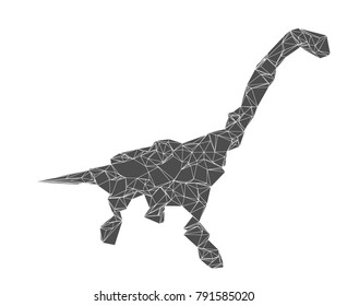 Polygon dinosaur shape