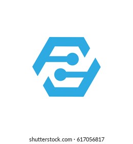 Polygon DNA stock logo design vector