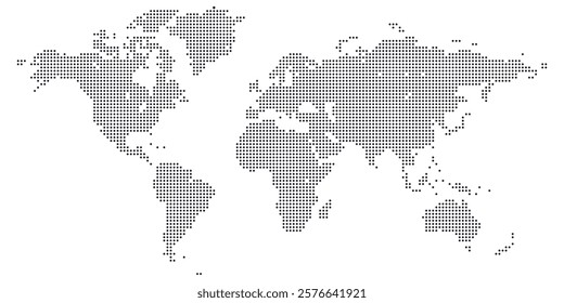 Polygon dotted world map design. Globe world atlas in polygon dot style featuring infographic map. Stylish polygon dotted atlas view. Globe world map in polygon dot style. Vector infographic map view.