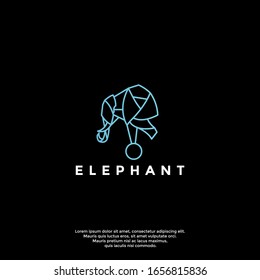 Polygon-Elefant-Logo. modernes Symbol, Vorlagendesign