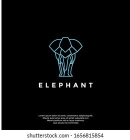 polygon elephant logo. modern icon, template design