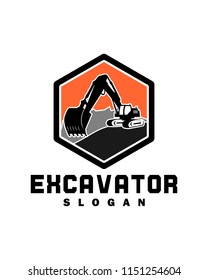 Polygon excavator logo template